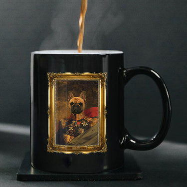 Personalized Dog Gift Idea - Royal Dog's Portrait 42 For Dog Lovers - Black Mug